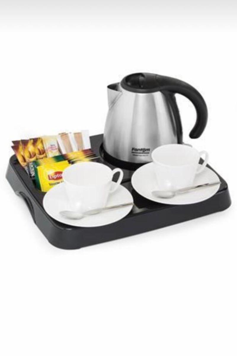 Sunum Tepsisi-otel Tipi Kettle Altlığı Profesyönel İkram Tepsisi/ Çay-kahve-şeker/ Fincan Bölmeli
