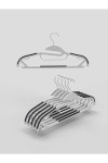 Long Way 10 Lu Set Ağır Hizmet Tipi Plastik Askı, Kaymaz Tasarım, Ince Profil Dayanıklı Modern Askı